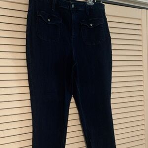 Susan GraverWomen's Dark Blue Jeans stretch fabric